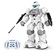STEMTRON Robot Toys for Kids, Programmable Remote Control Robot with Intelligent Gesture Sensing, Recharge, Singing & Dancing Mode, Launcher