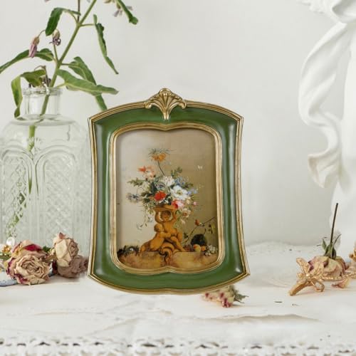 Kangce Vintage Picture Frame 5X7 Antique Ornate Photo Frame Tabletop And Wall Hanging Old-Fashioned Picture Frame thumb #2