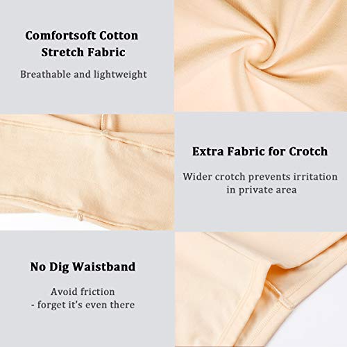 Image of wirarpa Women's Cotton Boy Shorts Underwear Anti Chafing Soft Biker Short Plus Boy Shorts Panties 4 Pack, Multicolor05-4 Pack