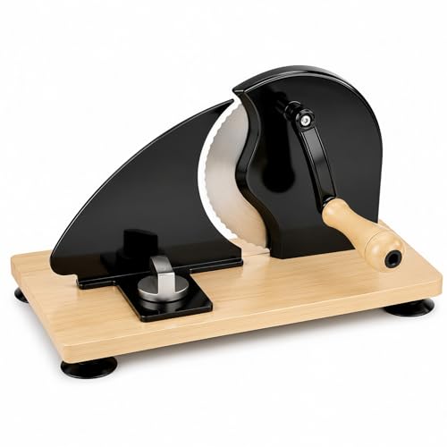Manual Bread Slicer with Hand Crank – Adjustable 0.1–0.8 in thickness