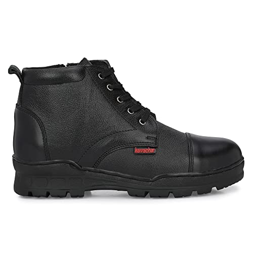 Image of KAVACHA Police Boots /Pure Leather /Super Comfortable /Light Weight for Full Day wear
