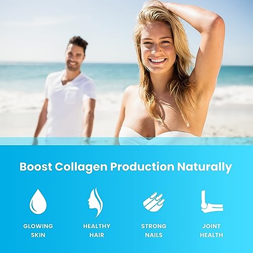 Collagen Boosting Gummies | Collagen Booster Gummy for Natural Collagen Production | Hair, Skin, Nails, Joint Support | Vegan Pectin Supplements Chews for Women & Men | 60 Peach Vitamins Gummies - Image 5