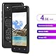 VBESTLIFE Entsperrtes Handy, 4,66 Zoll 512 MB + 4 GB 1500 MAh 3G-Smartphone, 2 MP Rückfahrkamera-Smartphone, Unterstützt 128 G-Erweiterung, für Android 4.4.2(Schwarz)