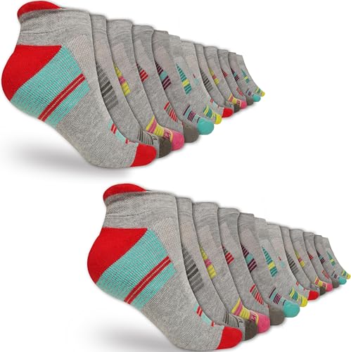 Image of Compression Ankle Socks for Men & Women - Stretch Fit, Cushioned Support & Breathable Comfort, Size 7-10