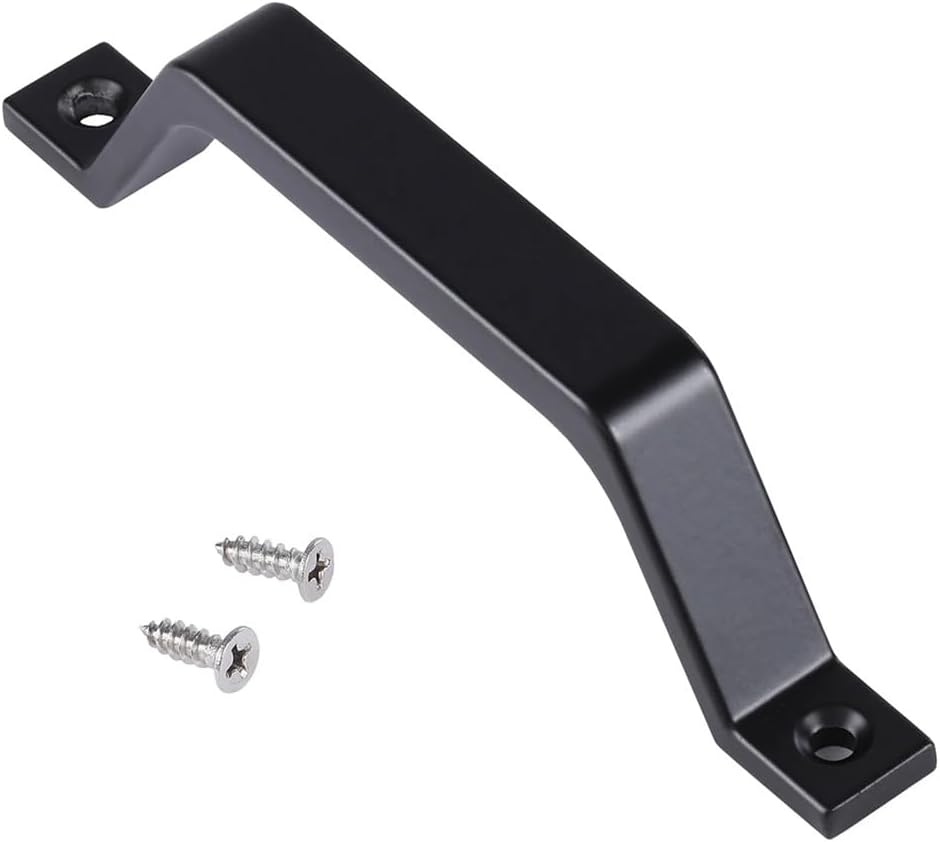 Barn Door Pull Handle Heavy Duty Black Iron Sliding Push Pulls Gate Shed Garage Cabinet Door Handle