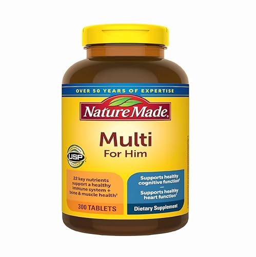 Nature Made Multivitamin for Him, Mens Multivitamins with No Iron, Daily Nutritional Support, Nature Made Multi Mens Vitamins & Minerals, 300 Tablets, 300 Day Supply