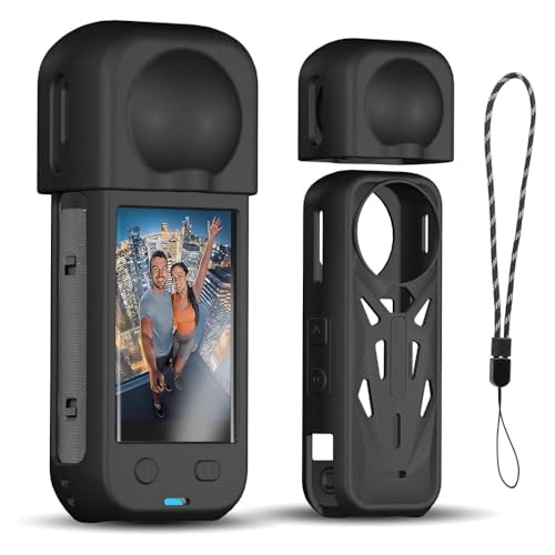 Image of Yantralay Premium Silicone Cover Case for Insta 360 X5 | Soft Protective Case with Lens Cap & Wrist Strap | Shockproof Precision Fit Camera Cover