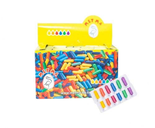 6 Kapseln Farbfarbe zum Dekorieren Malen Bunte Kunst Ostereier - Rot, Grün, Orange, Blau, Gelb, Lila Farben