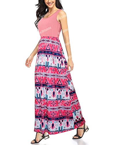 Mommy and Me Boho Floral Family Matching Maxi Dress with Pocket for Mother's Day2