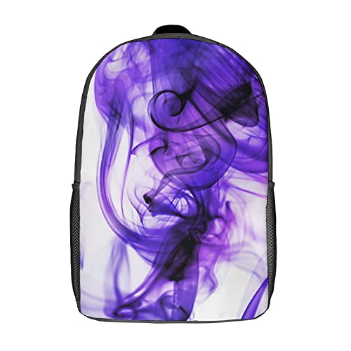 Sac à dos d'école 17 pouces unisexe avec imprimé 3D Smoke Fashion