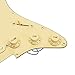 1Pcs Yootones 3Ply Electric Guitar Loaded Prewired Pickguard Pickups Replacement Compatible with Fender Squier Strat Electric Guitar(Yellow)