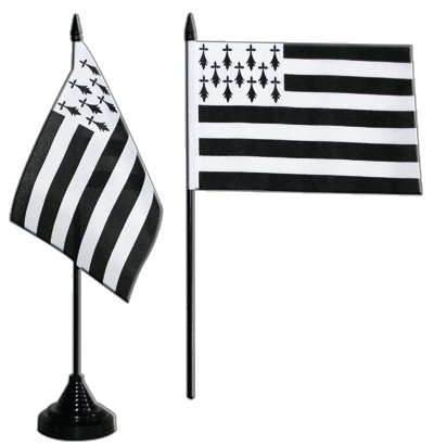 Digni® Drapeau de Table France Bretagne, Mini Drapeau - 10 x 15 cm