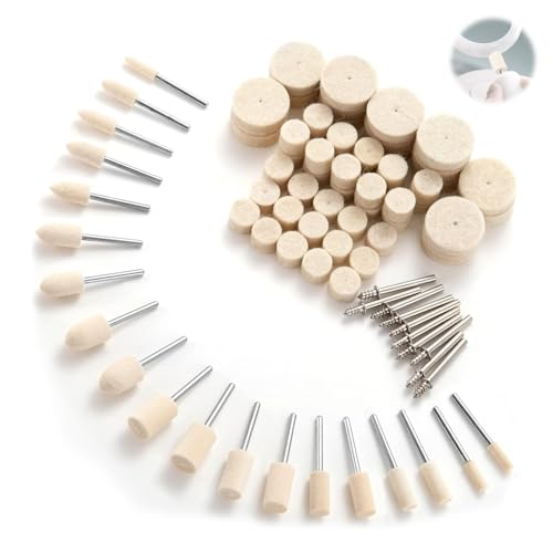 AzureRay Lot de 80 disques de polissage pour Dremel - Accessoires de polissage professionnels (tige 1/8