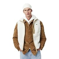 Lacoste Men's Essential Sherpa Vest Flour/Viennese, 5