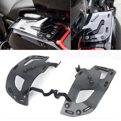 Motorcycle Roof Box Luggage Rack Fit for BMW K1600 Bagger/Grand America (2017-UP) Rear Side Case Trunk Additional Luggage Rack Tour Pack Shelf (Side Box Bracket -Smoked Gray)