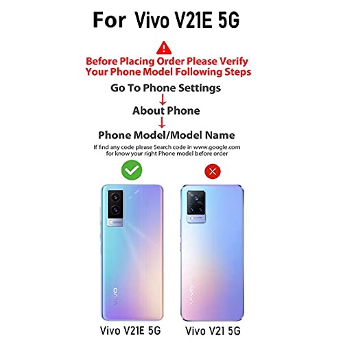 Image of KIVANO LUXE Compatible for Vivo V21e 5G Luxury Handmade Leather Magnetic Flip Folio Case | Card Holder & Kickstand | Slim Protective Cover | Unisex - Brown