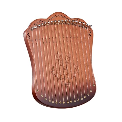 Lyre harpe 17 cordes en hêtre massif fait main instrument à cordes bleu
