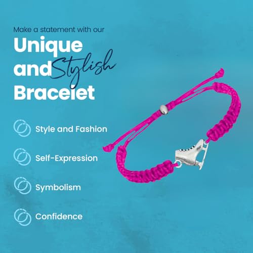 Image of Infinity Collection Figure Skating Charm Bracelet, Ice Skating Jewelry, Adjustable Skate Bracelet, Figure Skater Gift
