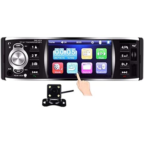 GOFORJUMP 1 Din Car Radio with Camera Cover