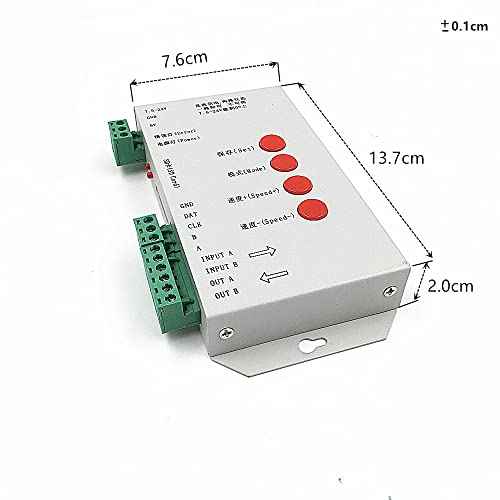 Meruido T1000S Controller DMX 512 SD Card WS2801 WS2811 WS2812B LPD6803 Pixels LED Strip DC5V 12V 24V RGB Full Color Controller