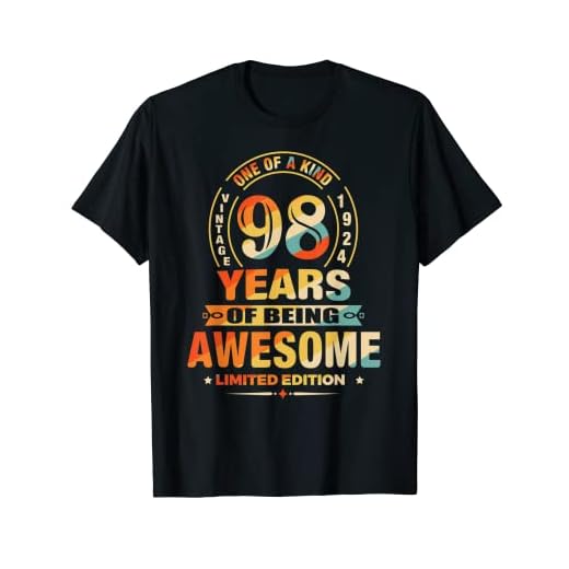 Regalos de 98 cumpleaños 98 años de ser impresionante vintage 1924 Camiseta
