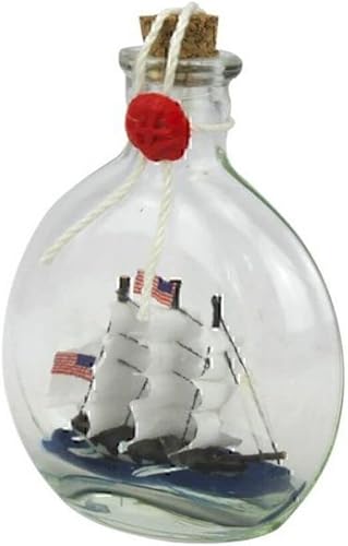 Miniatura 3 de Handcrafted Nautical Decor USS Constitution Model Ship in a Glass Bottle 4" - Ship in a Bottle - Model Boa