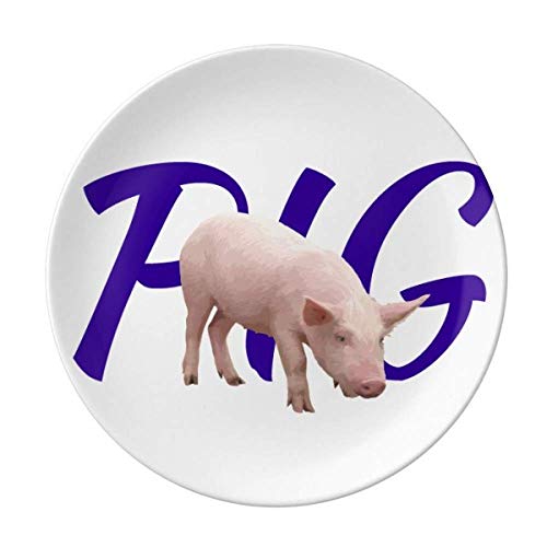 Assiette décorative en porcelaine Motif cochon