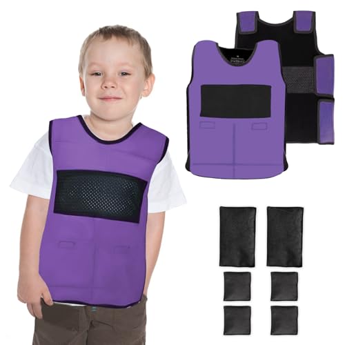 Image of Vest for Kids Including 6 Removable Weights (Purple, Extra Small)