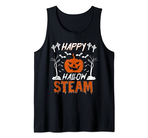 Happy Hallow STEAM Educador de Halloween Spooky School Profesor Camiseta sin Mangas