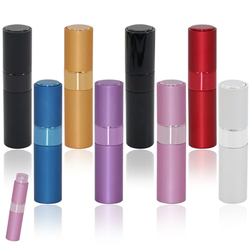 8 PCS Portable Perfume Bottles Refillable, Atomizer Sprayer for Perfume, Lightweight and Portable, 8 Colors to Choose From, Perfect for Travel Accessories (8ml)