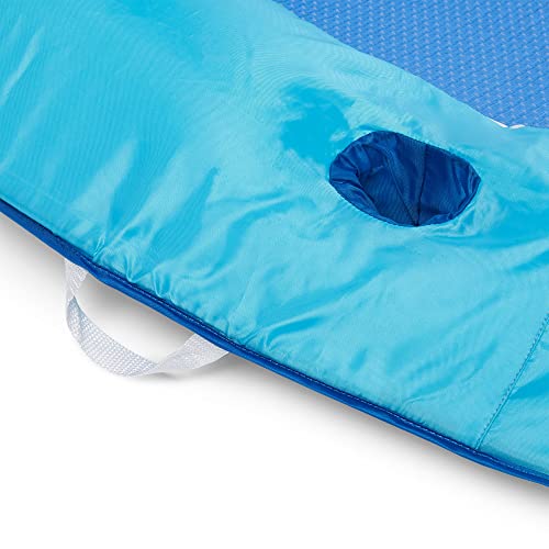 Swimways Spring Float Recliner - Swim Lounger For Pool Or Lake - Light Blue/Dark Blue, Classic (13344-172) #TOP4