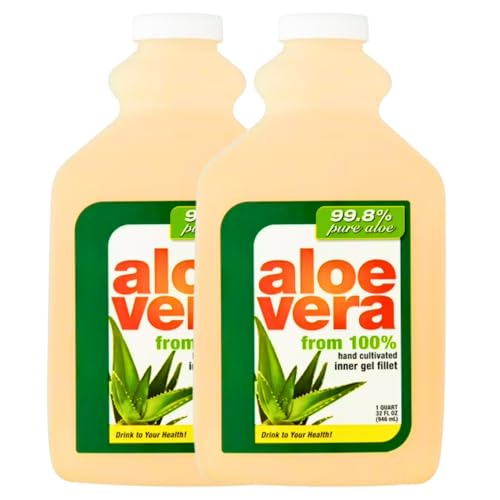Aloe Vera Drink for Hydration and Digestive Health Original Flavor 32 Fl Oz Bottles 2 Pack Natural Aloe Gel Beverage Refreshing & Nutrient-Rich Plant-Based Drink for Daily Wellness and Immune Support