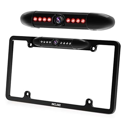 License Plate Backup Camera, Ultra HD Back up Camera with 8 Upgraded IR Night Vision Lights, 170° Wide View Angle Waterproof Shockproof Rear View Camera for Universal Cars, SUV, Trucks, RV and More