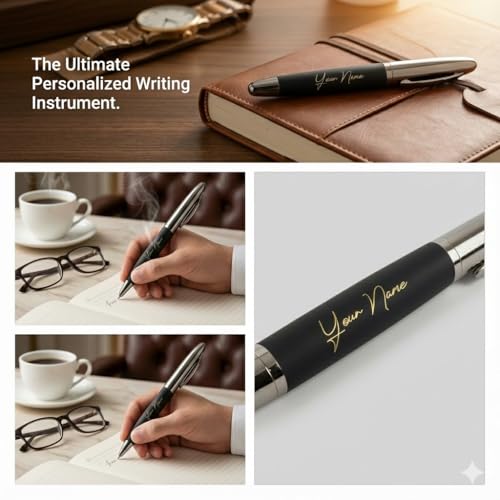 Image of Customized Metal Ballpoint Pen with Free Name Engraving | Premium Personalized Pen for Office, Gifting & Professionals