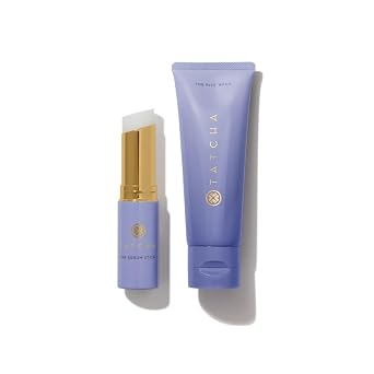 TATCHA The Serum Stick and The Rice Wash - Treatment & Touch Up Balm and Soft Cream Face Cleanser Duo