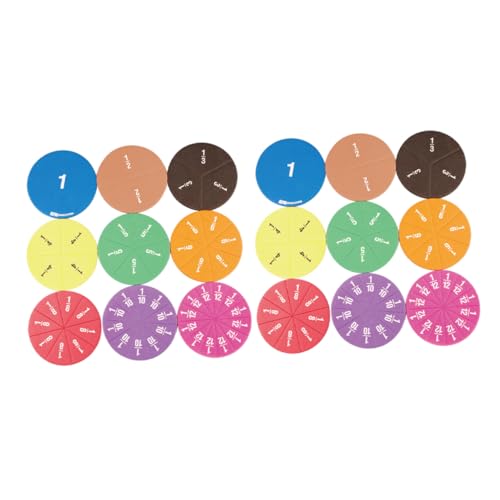 TEHAUX 2 セット 算数 教育 補助具 トレイ 学習 分数 向け 分数 学習 ツール