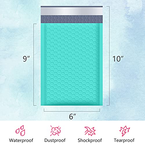 Ucgou Bubble Mailers 6X10 Inch Teal 25 Pack Poly Padded Envelopes Small Business Mailing Packages Opaque Self Seal Adhesive Waterproof Boutique Shipping Bags For Jewelry Makeup Supplies #0 #TOP1