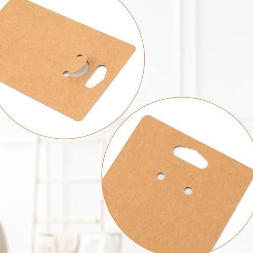 Image of Festiko Keychain Display Cards (Brown Kraft A, Pack of 100 Pcs, 4.7 inch*3.1 inch), Keyring Display Cards, Jewellery Display Cards