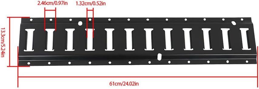 2 Pack 2' E Track Tie Down Rail Kit Bar Rails Powder Coat Black - Secure Cargo
