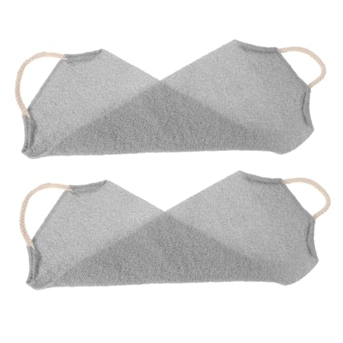 Healeved 2 Piezas De Exfoliantes Para El Cuerpo Para Ducha De Lufa Para Ducha De Lufa Para Baño De Poliéster Color Gris Claro