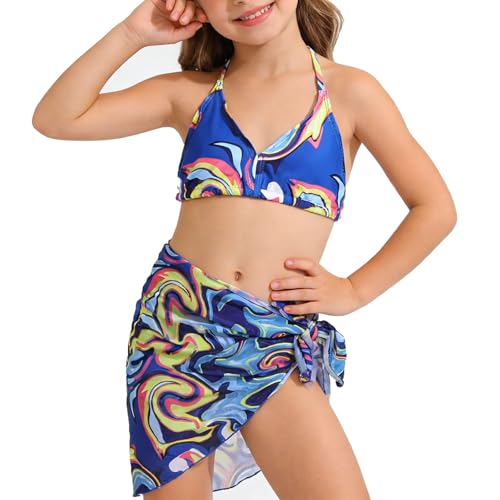 Maillot de bain 3 pièces bébé avec jupe et chapeau de soleil rose