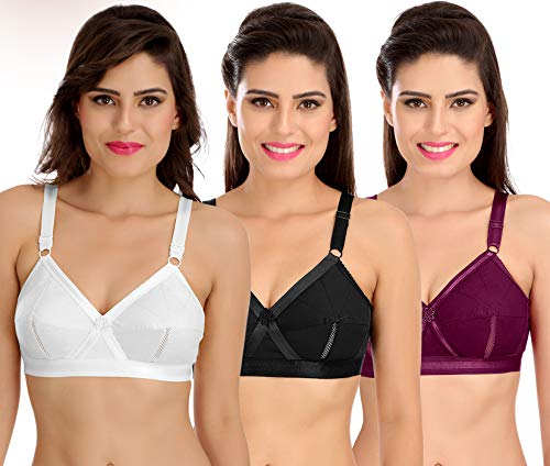 Image of SONA Perfecto Plus Size Cotton Bra for Woman Full Coverage Pack of 1