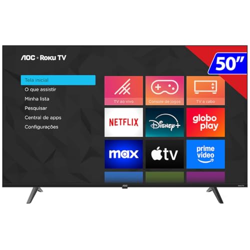 Smart TV 50' 4K UHD AOC Roku TV 50U7045/78G