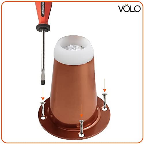Image of VOLO Furniture Legs 3 inch, Heavy Duty Sofa Legs, Modern Style Furniture Legs, DIY Replacement SS Metal Legs for Table Cabinet Cupboard Sofa Couch Chair, (Set of 4 pcs)(A-67) (3 inch- 75 mm, Rose Gold)