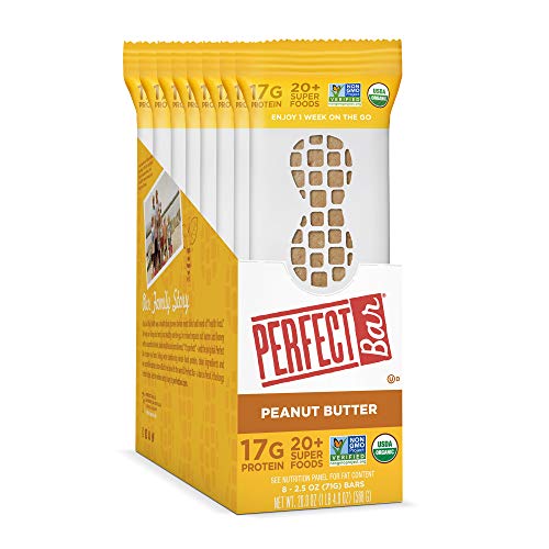 Perfect Bar Original Refrigerated Protein Bar, Peanut Butter, 2.5 Ounce Bar, 8 Count #TOP2