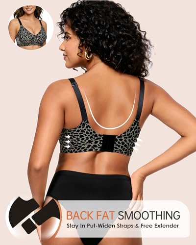 Image of HORISUN Comfortable Seamless Full Coverage Bra for Women Wireless Bras with Soft Support Regular and Plus Size