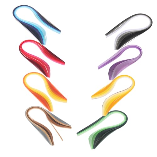 LALAFINA Quilling Paper Strips Kit 8 Bags DIY Craft Kit Gradient Colors Handmade Decorations