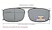 Eyekepper 3-pack Polarized Clip on Sunglasses With Spring Draw Bar Grey/Brown/G15 Lens 54 * 34MM