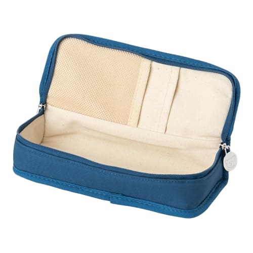 Image of Daily Blue Pencil Case, Large Capacity Pencil Pouch with Ample Storage, Simple Design for Students and Professionals