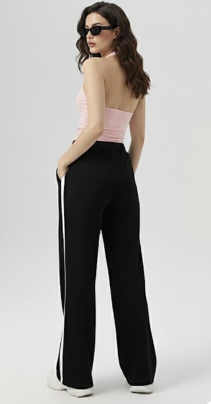 Image of FASHA Women Jogger & Crop Top Set | Stylish 2-Piece Co-Ord Lounge Wear for Women | High Waist Joggers with Trendy Crop Top | Casual Wear | Gym Wear | Travel Outfit|Tracksuit Co-Ord for Girls